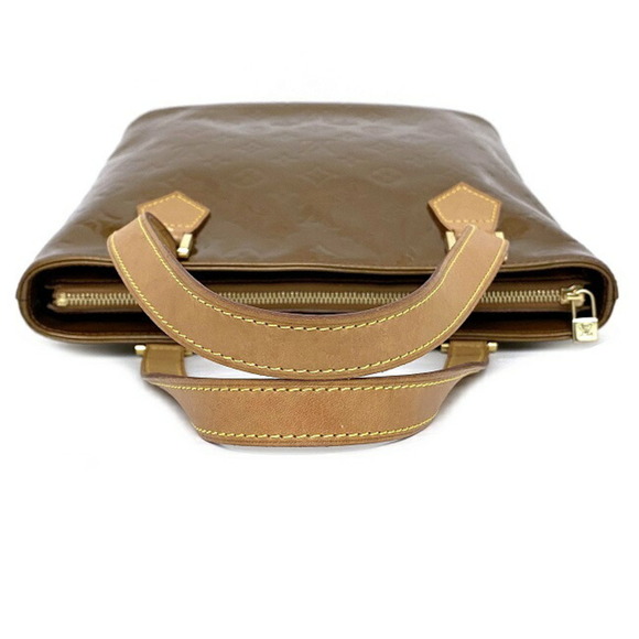 LOUIS VUITTON Handbag Houston Beige Brown Bronze Monogram Verni M91122 Bag Paten - Picture 5 of 10